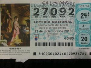 Ni el décimo ni las participaciones