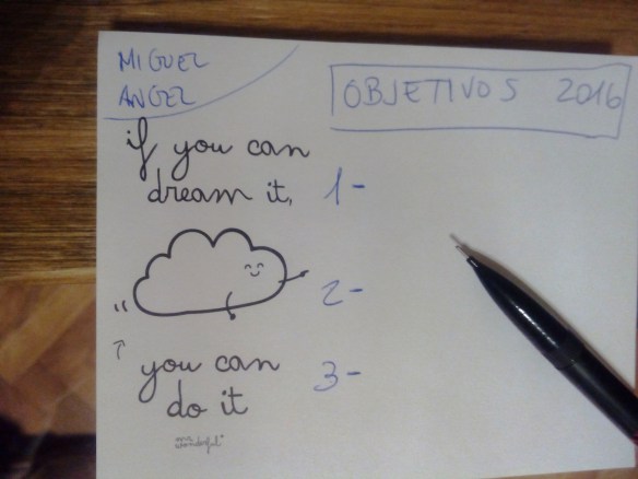 Mis objetivos para 2016 son...